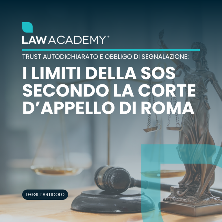 Documentazione professionale dedicata a trust e segnalazioni di operazioni sospette Documentazione professionale dedicata a trust e segnalazioni di operazioni sospette